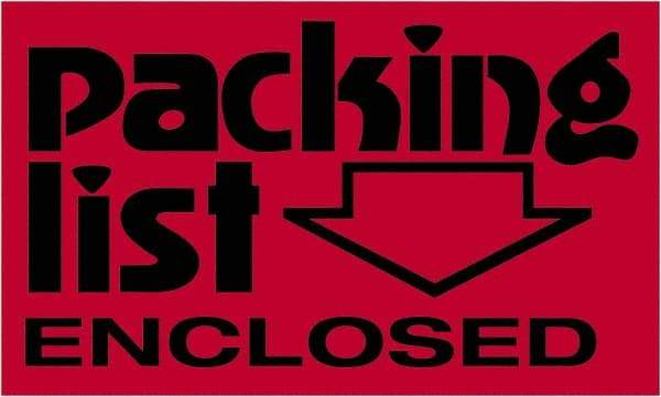 Tape Logic - 5" Long, Fluorescent Red Paper Shipping Label - For Multi-Use - Industrial Tool & Supply