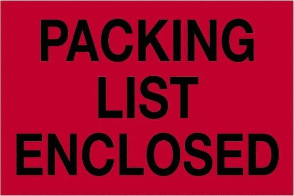 Tape Logic - 3" Long, Fluorescent Red Paper Shipping Label - For Multi-Use - Industrial Tool & Supply