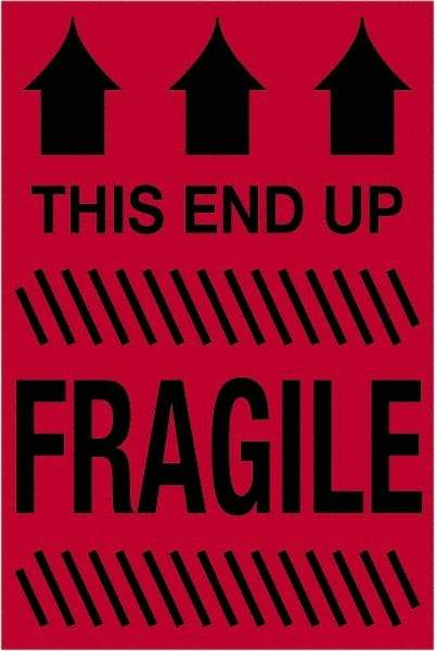 Tape Logic - 3" Long, Fluorescent Red Paper Shipping Label - For Multi-Use - Industrial Tool & Supply