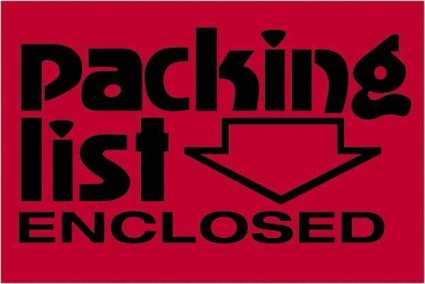 Tape Logic - 3" Long, Fluorescent Red Paper Shipping Label - For Multi-Use - Industrial Tool & Supply