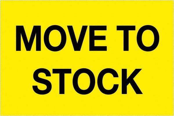 Tape Logic - 3" Long, Fluorescent Yellow Paper Inventory Labels - For Multi-Use - Industrial Tool & Supply