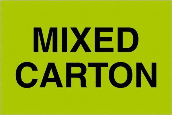 Tape Logic - 3" Long, Fluorescent Green Paper Shipping Label - For Multi-Use - Industrial Tool & Supply