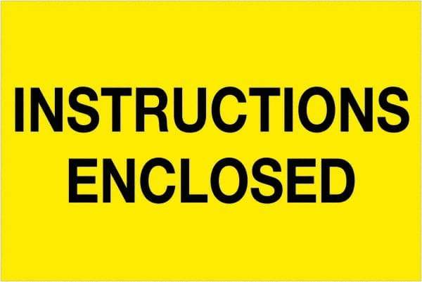 Tape Logic - 3" Long, Fluorescent Yellow Paper Shipping Label - For Multi-Use - Industrial Tool & Supply