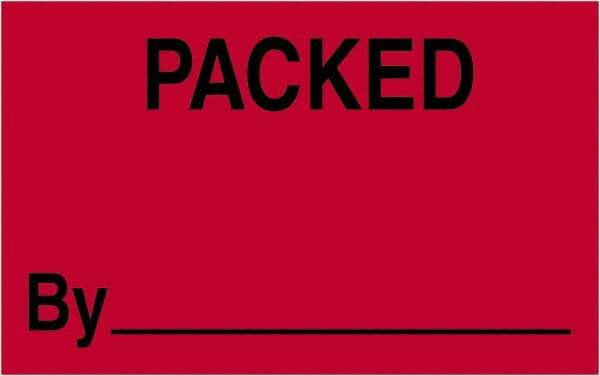 Tape Logic - 2" Long, Fluorescent Red Paper Shipping Label - For Multi-Use - Industrial Tool & Supply