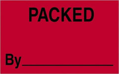Tape Logic - 2" Long, Fluorescent Red Paper Shipping Label - For Multi-Use - Industrial Tool & Supply