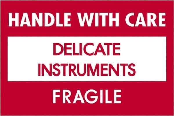 Tape Logic - 3" Long, Red/White Paper Shipping Label - For Multi-Use - Industrial Tool & Supply