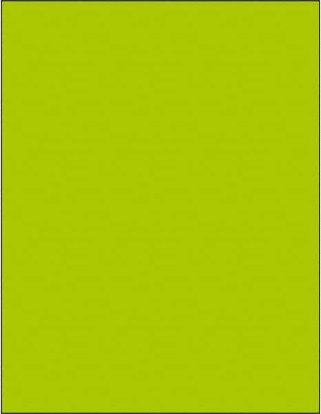 Tape Logic - 11" Long, Fluorescent Green Paper Laser Label - For Laser Printers - Industrial Tool & Supply