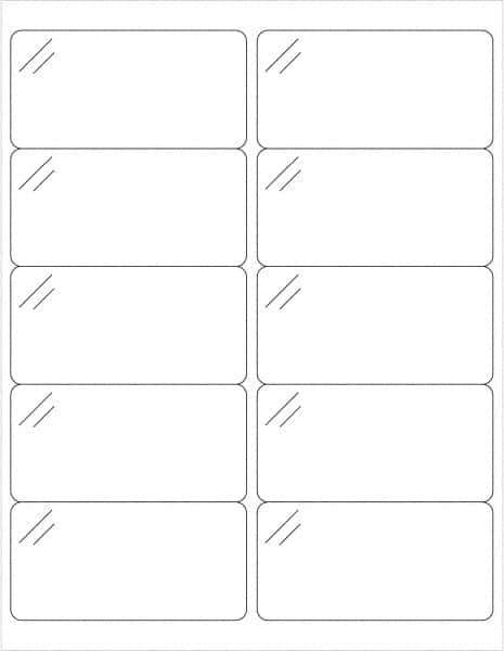 Tape Logic - 4" Long, Clear Polyester Laser Label - For Laser Printers - Industrial Tool & Supply