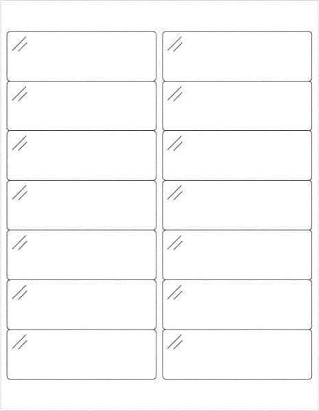 Tape Logic - 4" Long, Clear Polyester Laser Label - For Laser Printers - Industrial Tool & Supply