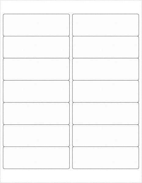 Tape Logic - 4" Long, Clear Paper Laser Label - For Laser Printers - Industrial Tool & Supply