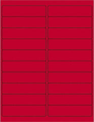 Tape Logic - 4" Long, Fluorescent Red Paper Laser Label - For Laser Printers - Industrial Tool & Supply