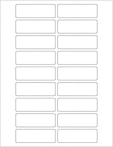 Tape Logic - 3" Long, White Paper Laser Label - For Laser Printers - Industrial Tool & Supply