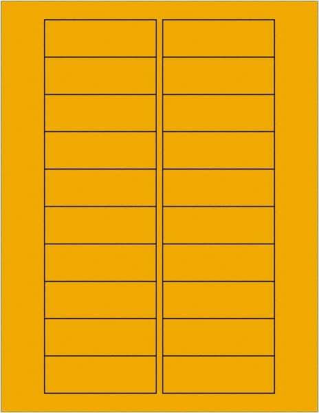 Tape Logic - 3" Long, Fluorescent Orange Paper Laser Label - For Laser Printers - Industrial Tool & Supply