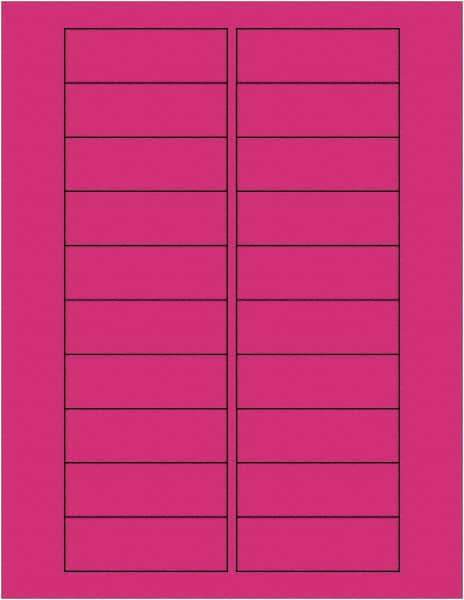 Tape Logic - 3" Long, Fluorescent Pink Paper Laser Label - For Laser Printers - Industrial Tool & Supply