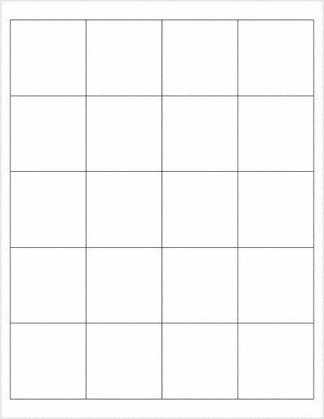 Tape Logic - 2" Long, White Paper Laser Label - For Laser Printers - Industrial Tool & Supply