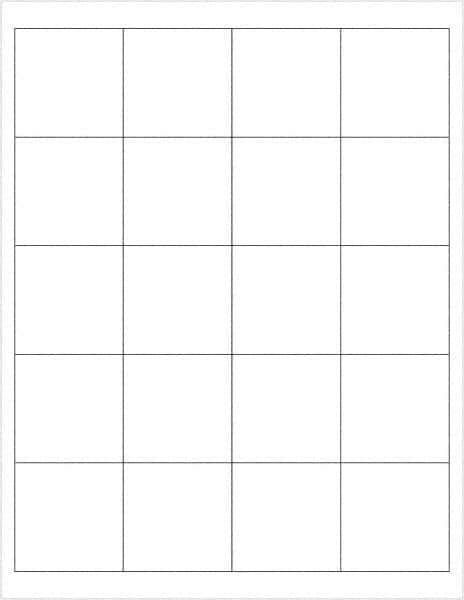 Tape Logic - 2" Long, White Polyester Laser Label - For Laser Printers - Industrial Tool & Supply