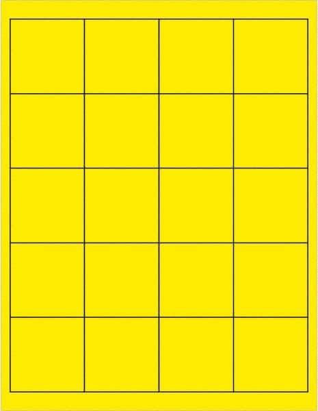 Tape Logic - 2" Long, Fluorescent Yellow Paper Laser Label - For Laser Printers - Industrial Tool & Supply