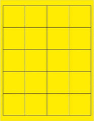 Tape Logic - 2" Long, Fluorescent Yellow Paper Laser Label - For Laser Printers - Industrial Tool & Supply