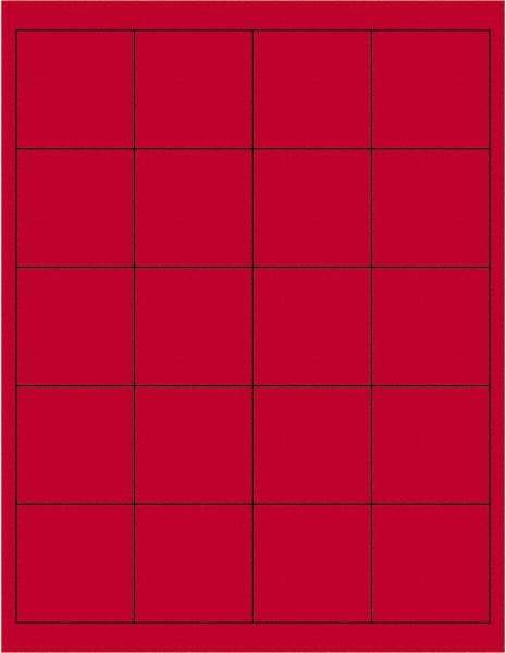 Tape Logic - 2" Long, Fluorescent Red Paper Laser Label - For Laser Printers - Industrial Tool & Supply