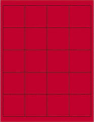 Tape Logic - 2" Long, Fluorescent Red Paper Laser Label - For Laser Printers - Industrial Tool & Supply