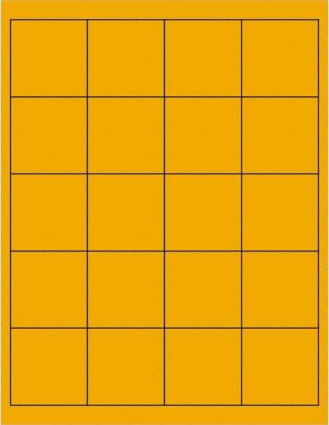 Tape Logic - 2" Long, Fluorescent Orange Paper Laser Label - For Laser Printers - Industrial Tool & Supply