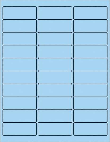 Tape Logic - 2-5/8" Long, Pastel Blue Paper Laser Label - For Laser Printers - Industrial Tool & Supply