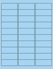 Tape Logic - 2-5/8" Long, Pastel Blue Paper Laser Label - For Laser Printers - Industrial Tool & Supply