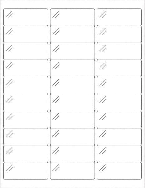 Tape Logic - 2-5/8" Long, Clear Polyester Laser Label - For Laser Printers - Industrial Tool & Supply