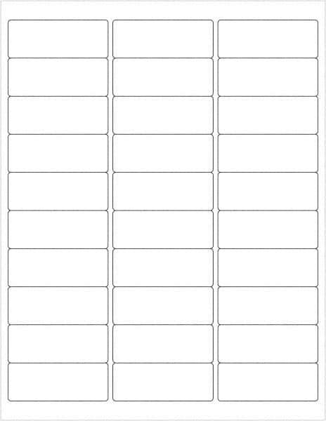 Tape Logic - 2-5/8" Long, Gloss White Paper Laser Label - For Laser Printers - Industrial Tool & Supply