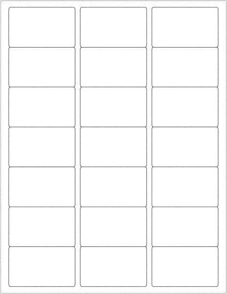 Tape Logic - 2-1/2" Long, White Paper Laser Label - For Laser Printers - Industrial Tool & Supply