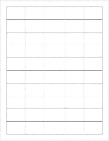 Tape Logic - 1-1/2" Long, White Paper Laser Label - For Laser Printers - Industrial Tool & Supply