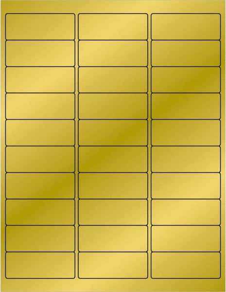 Tape Logic - 2-5/8" Long, Gold Paper Laser Label - For Laser Printers - Industrial Tool & Supply