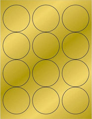 Tape Logic - 2-1/2" Long, Gold Paper Laser Label - For Laser Printers - Industrial Tool & Supply