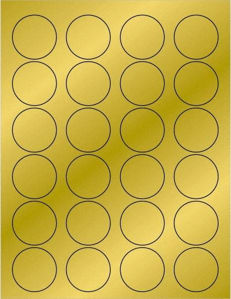 Tape Logic - 1-5/8" Long, Gold Paper Laser Label - For Laser Printers - Industrial Tool & Supply