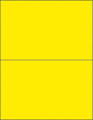 Tape Logic - 8-1/2" Long, Fluorescent Yellow Paper Laser Label - For Laser Printers - Industrial Tool & Supply