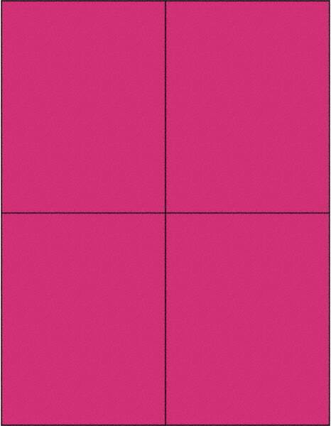 Tape Logic - 5-1/2" Long, Fluorescent Pink Paper Laser Label - For Laser Printers - Industrial Tool & Supply