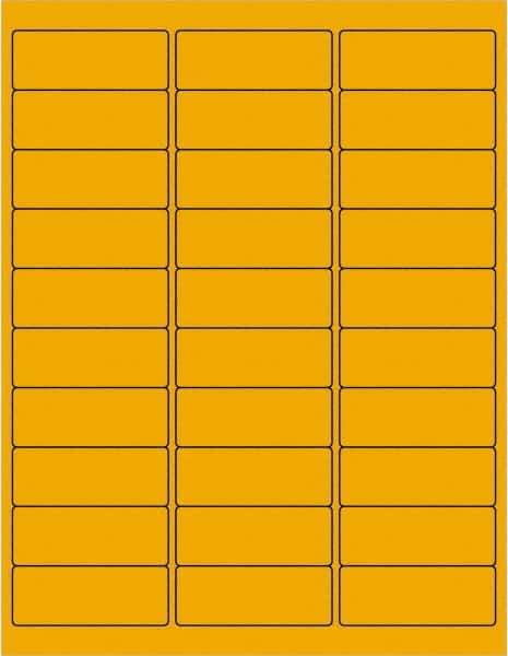 Tape Logic - 2-5/8" Long, Fluorescent Orange Paper Laser Label - For Laser Printers - Industrial Tool & Supply