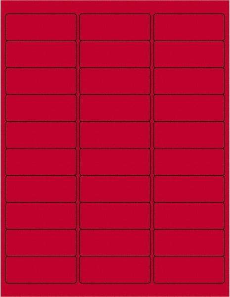 Tape Logic - 2-5/8" Long, Fluorescent Red Paper Laser Label - For Laser Printers - Industrial Tool & Supply