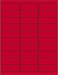 Tape Logic - 2-5/8" Long, Fluorescent Red Paper Laser Label - For Laser Printers - Industrial Tool & Supply