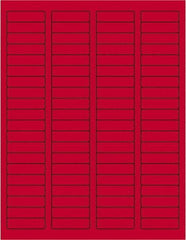 Tape Logic - 1-3/4" Long, Fluorescent Red Paper Laser Label - For Laser Printers - Industrial Tool & Supply