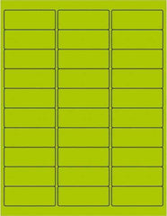 Tape Logic - 2-5/8" Long, Fluorescent Green Paper Laser Label - For Laser Printers - Industrial Tool & Supply