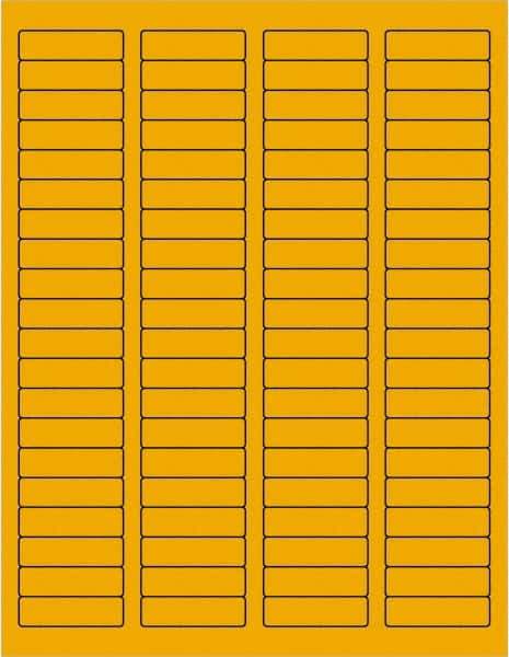 Tape Logic - 1-3/4" Long, Fluorescent Orange Paper Laser Label - For Laser Printers - Industrial Tool & Supply