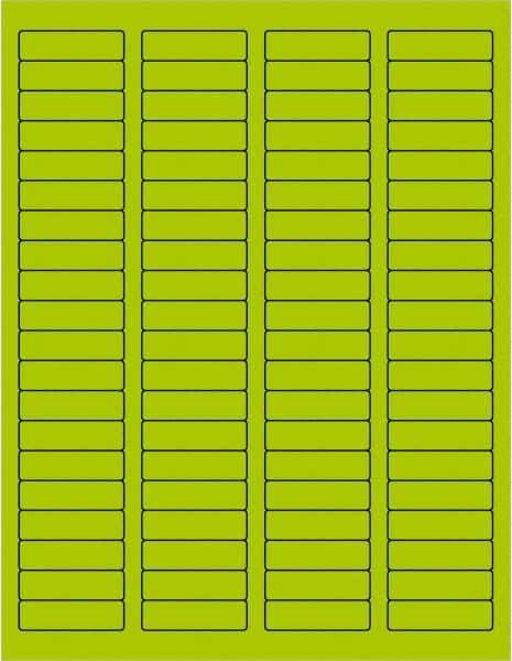 Tape Logic - 1-3/4" Long, Fluorescent Green Paper Laser Label - For Laser Printers - Industrial Tool & Supply