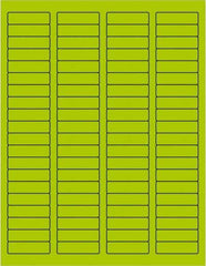 Tape Logic - 1-3/4" Long, Fluorescent Green Paper Laser Label - For Laser Printers - Industrial Tool & Supply