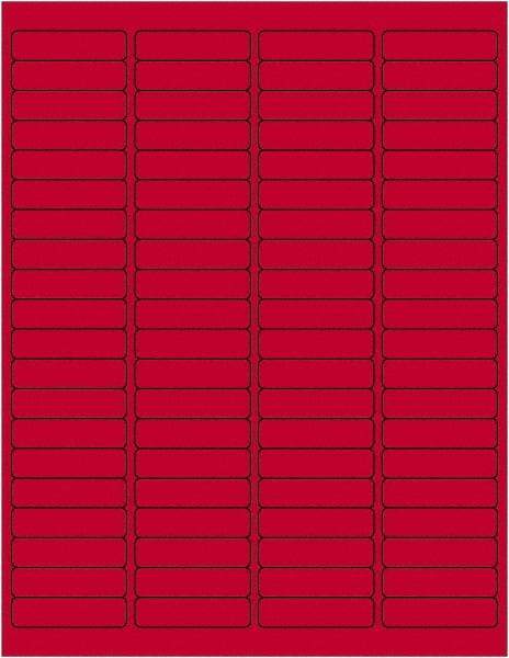 Tape Logic - 1-15/16" Long, Fluorescent Red Paper Laser Label - For Laser Printers - Industrial Tool & Supply