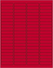 Tape Logic - 1-15/16" Long, Fluorescent Red Paper Laser Label - For Laser Printers - Industrial Tool & Supply