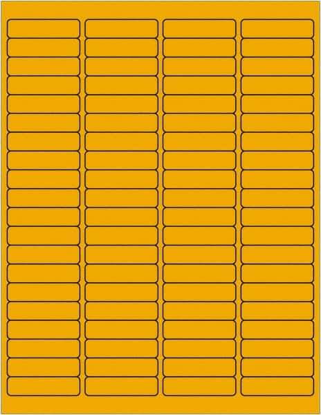 Tape Logic - 1-15/16" Long, Fluorescent Orange Paper Laser Label - For Laser Printers - Industrial Tool & Supply
