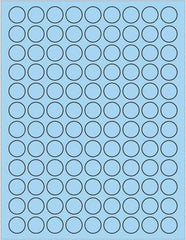 Tape Logic - 3/4" Long, Pastel Blue Paper Laser Label - For Laser Printers - Industrial Tool & Supply