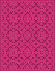 Tape Logic - 3/4" Long, Fluorescent Pink Paper Laser Label - For Laser Printers - Industrial Tool & Supply