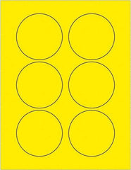 Tape Logic - 3" Long, Fluorescent Yellow Paper Laser Label - For Laser Printers - Industrial Tool & Supply